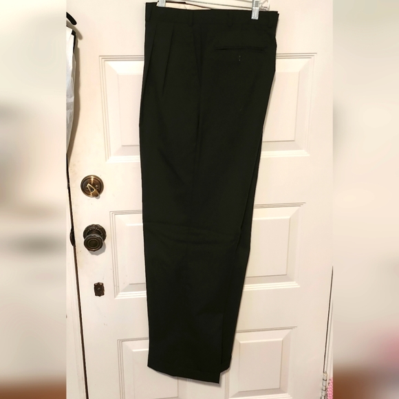 VINTAGE Chaps Ralph Lauren Men's Pleated Front Dress Pants Size 35 X 32 Black - Picture 2 of 9